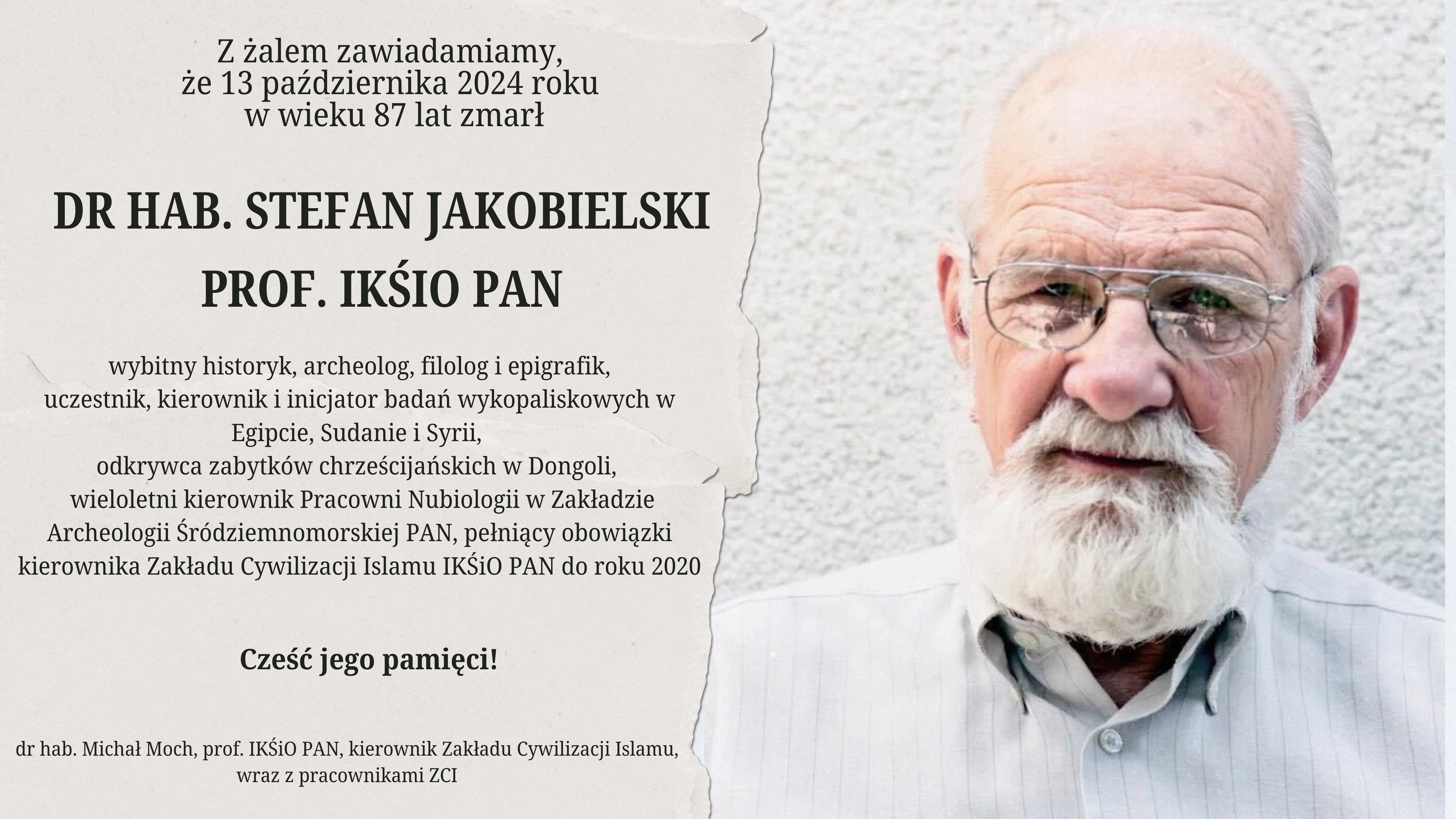 nekrolog Stefan Jakobielski